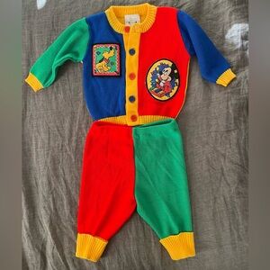 Vintage Disney Baby Collection 2 Piece Sweater Knit Set NWOT 0-6 Months